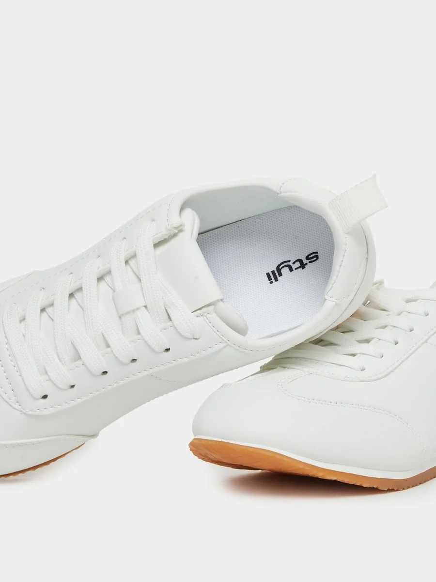 کفش کتانی بندی زنانه استایلی از جنس چرم مصنوعی