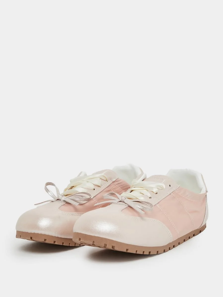 کفش ورزشی زنانه استایلی با جزئیات پاپیونی و بند دار