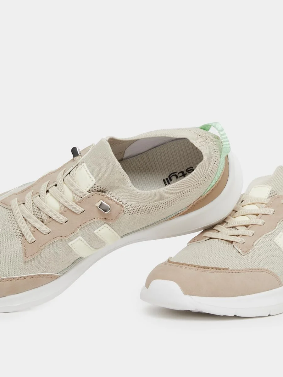 کفش کتانی زنانه استایلی طرح رنگی و بند دار