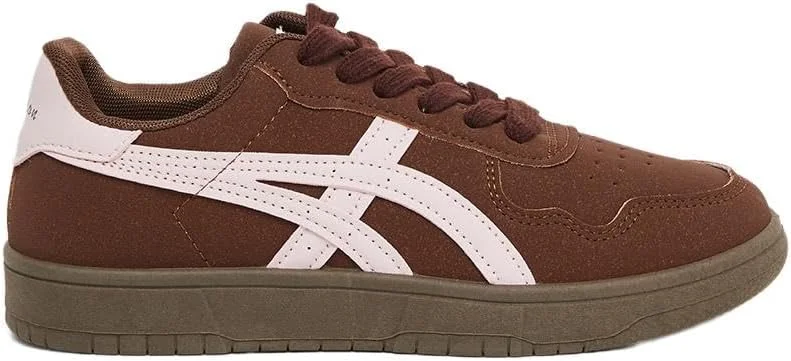 کفش ورزشی زنانه استایلی با خط کناری متضاد و بند دار