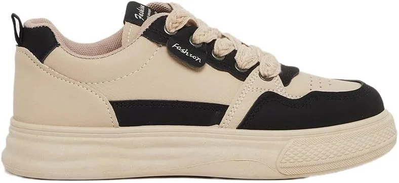 کفش ورزشی زنانه استایلی طرح رنگی و بند دار