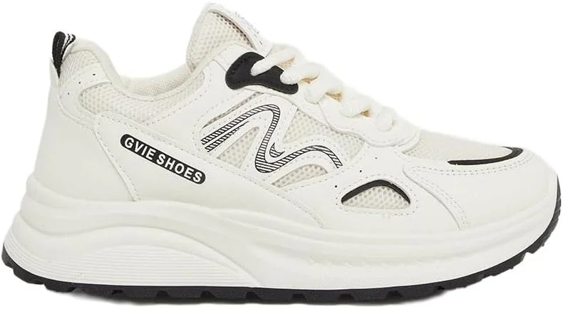 کفش کتانی زنانه استایلی با زیره ضخیم و بند دار