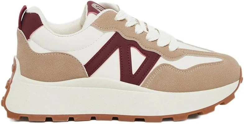 کفش ورزشی زنانه استایلی طرح رنگی و بند دار