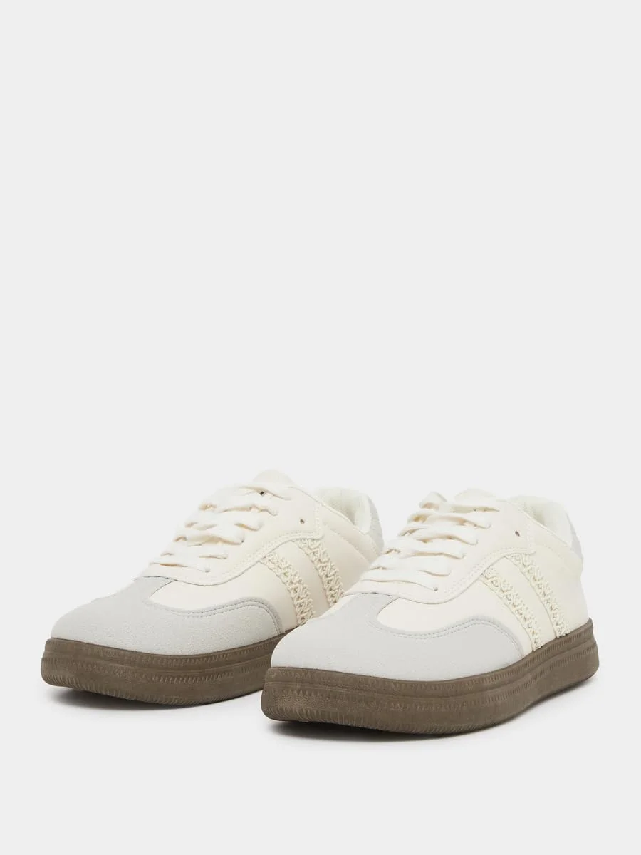 کفش کتانی زنانه استایلی طرح رنگی و بند دار