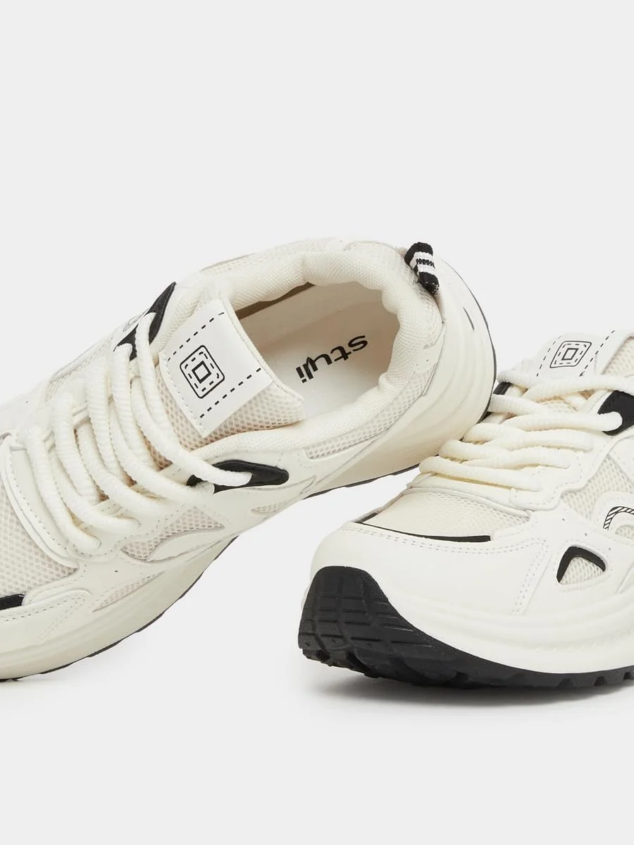 کفش کتانی زنانه استایلی با زیره ضخیم و بند دار