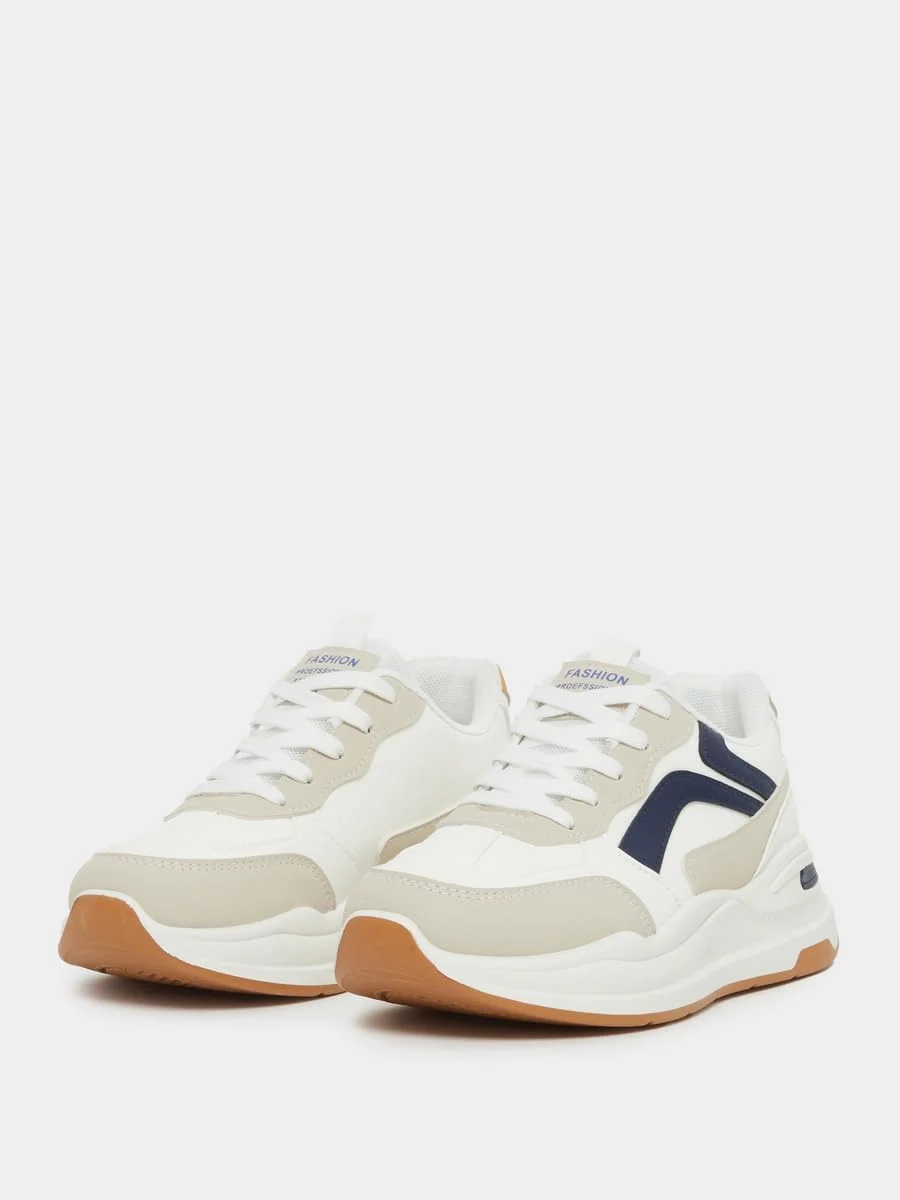 کفش ورزشی زنانه استایلی طرح رنگی و بند دار