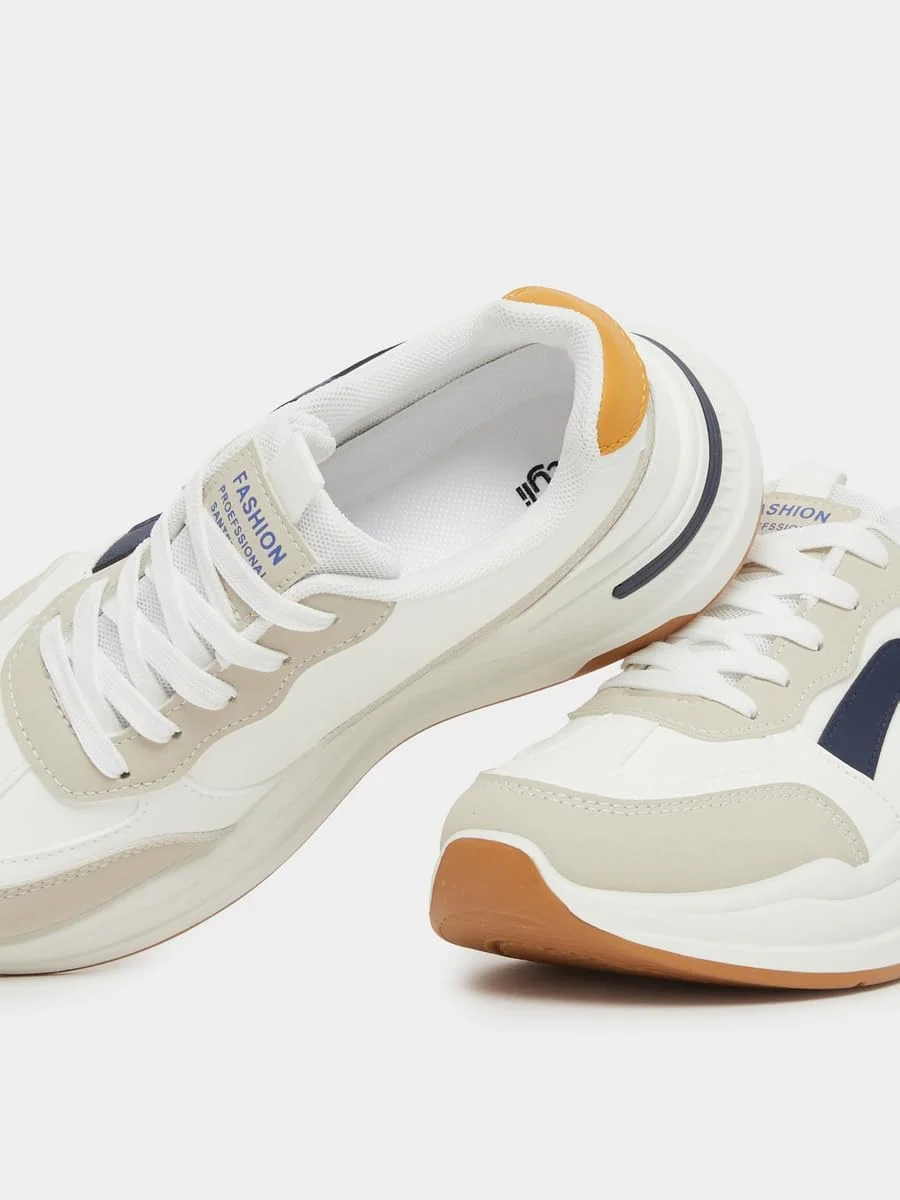 کفش ورزشی زنانه استایلی طرح رنگی و بند دار