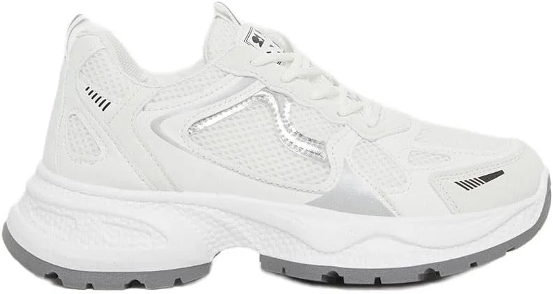 کفش کتانی زنانه استایلی با زیره ضخیم و بند دار