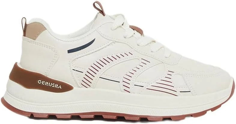 کفش کتانی زنانه استایلی با زیره ضخیم و بند دار