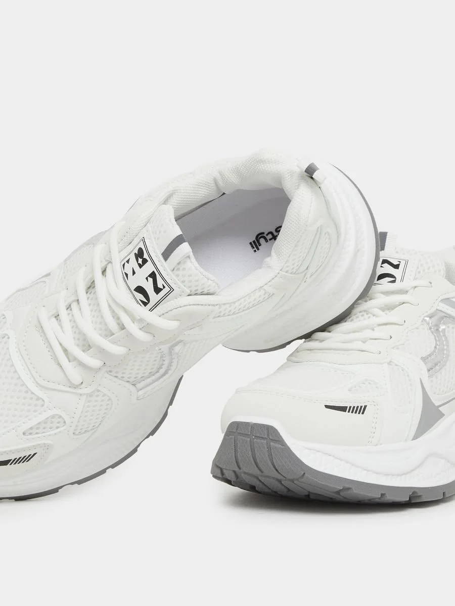 کفش کتانی زنانه استایلی با زیره ضخیم و بند دار