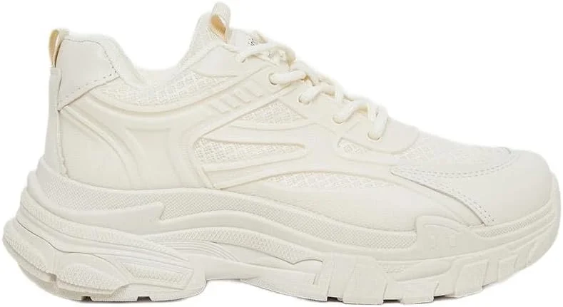 کفش کتانی زنانه استایلی با زیره ضخیم و بند دار