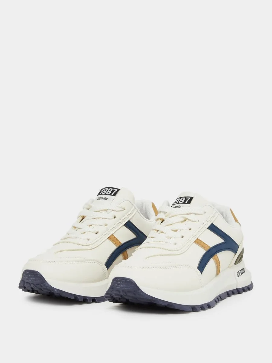 کفش کتانی زنانه استایلی با زیره ضخیم و بند دار