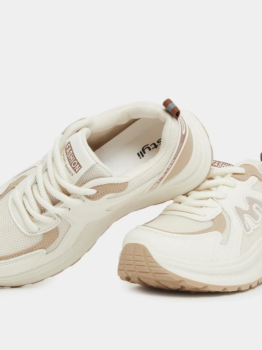 کفش ورزشی زنانه استایلی با زیره ضخیم و بند دار