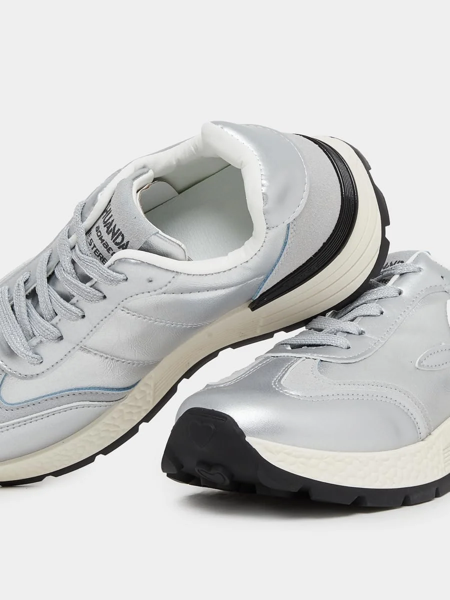 کفش کتانی زنانه استایلی با طرح لوگوی ستاره و بند دار