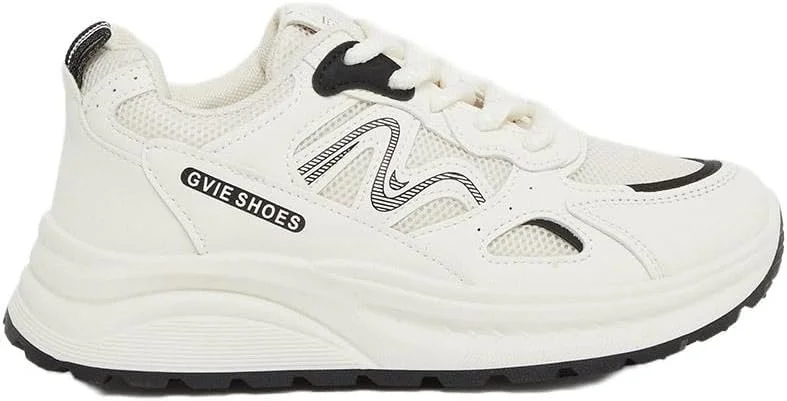 کفش ورزشی زنانه استایلی با زیره ضخیم و بند دار