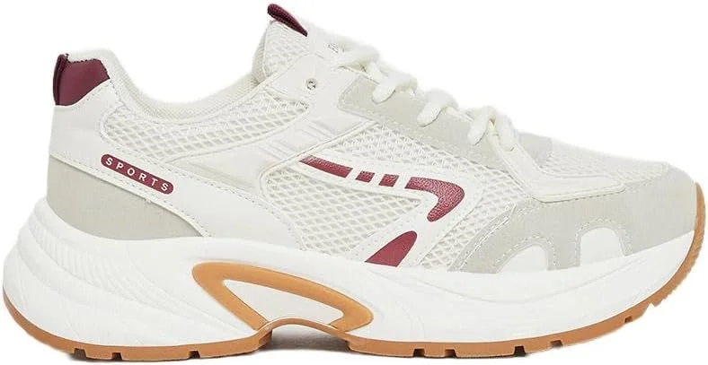 کفش ورزشی زنانه استایلی با زیره ضخیم و بند دار