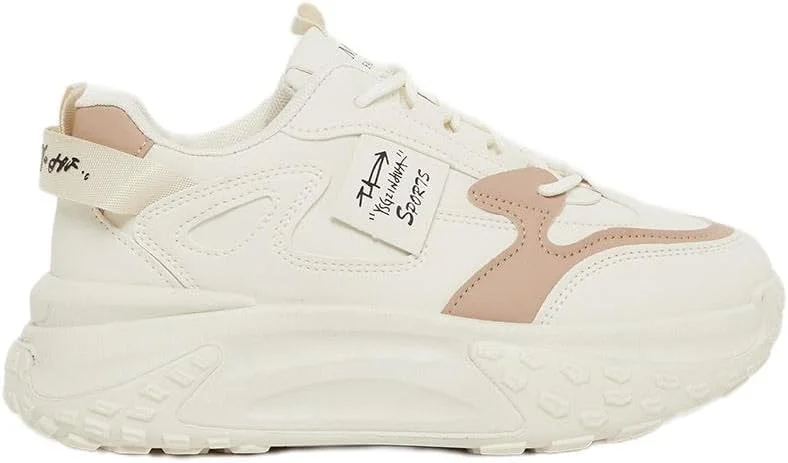 کفش ورزشی زنانه استایلی با زیره ضخیم و بند دار