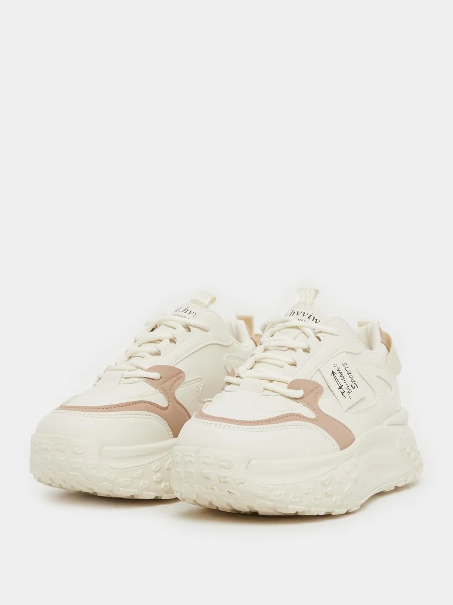 کفش ورزشی زنانه استایلی با زیره ضخیم و بند دار کفش ورزشی زنانه استایلی با زیره ضخیم و بند دار