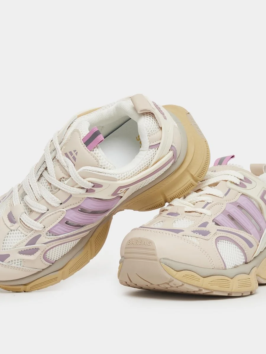 کفش کتانی زنانه استایلی با زیره ضخیم و بند دار