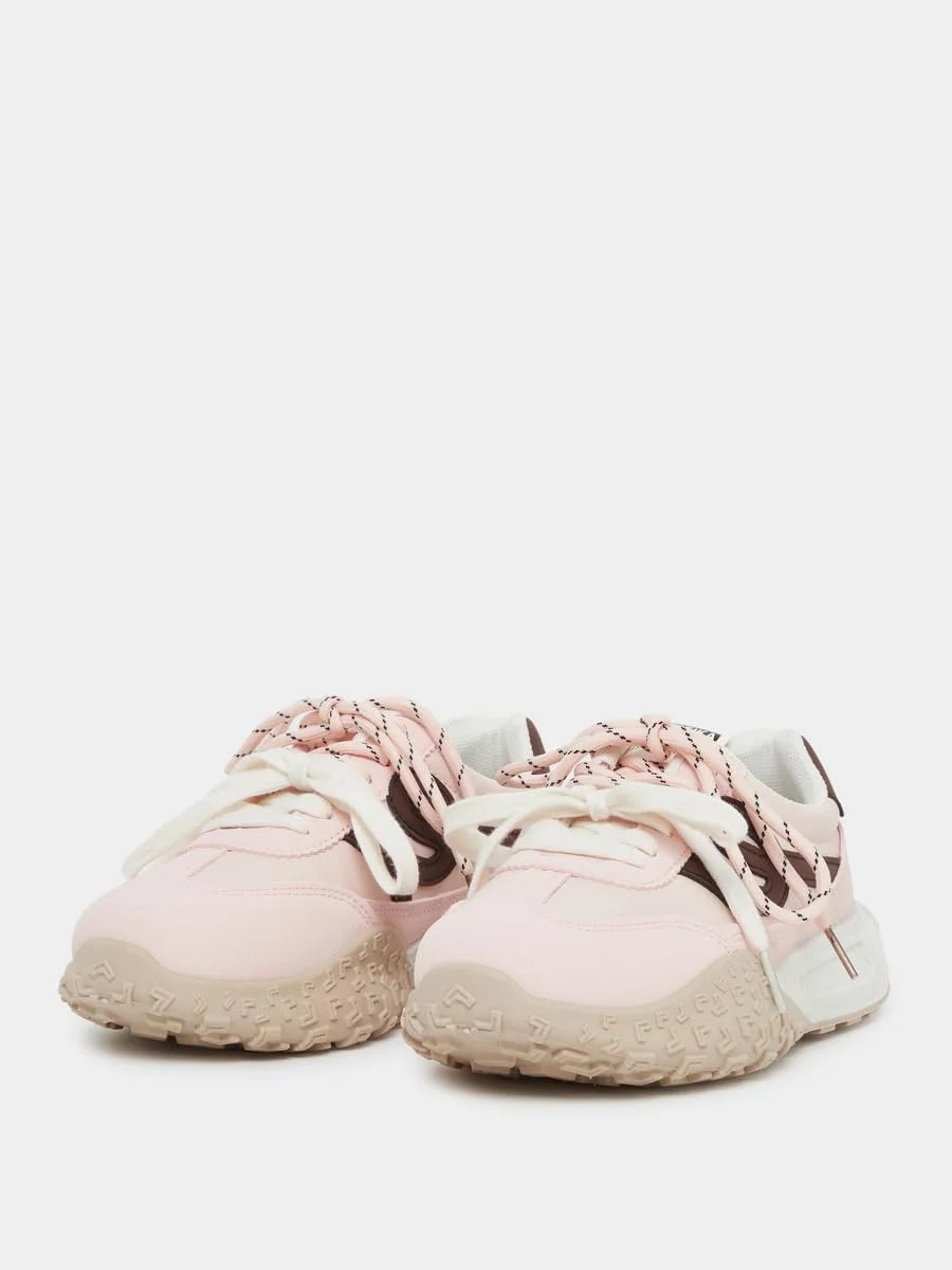 کفش کتانی زنانه استایلی با زیره ضخیم و بند دار