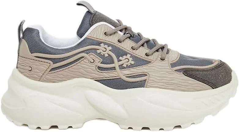 کفش کتانی زنانه استایلی با زیره ضخیم و طرح جانبی