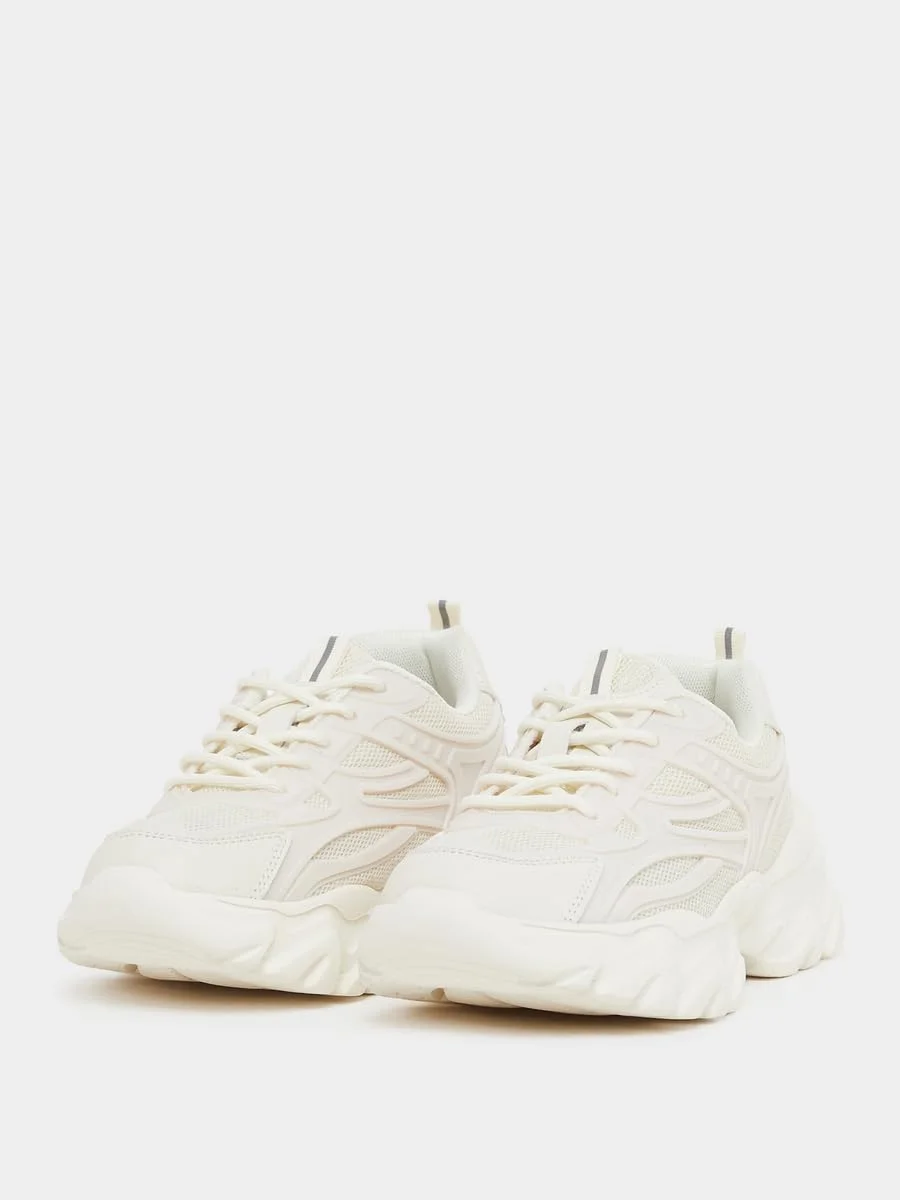 کفش ورزشی زنانه استایلی با زیره ضخیم و بند دار