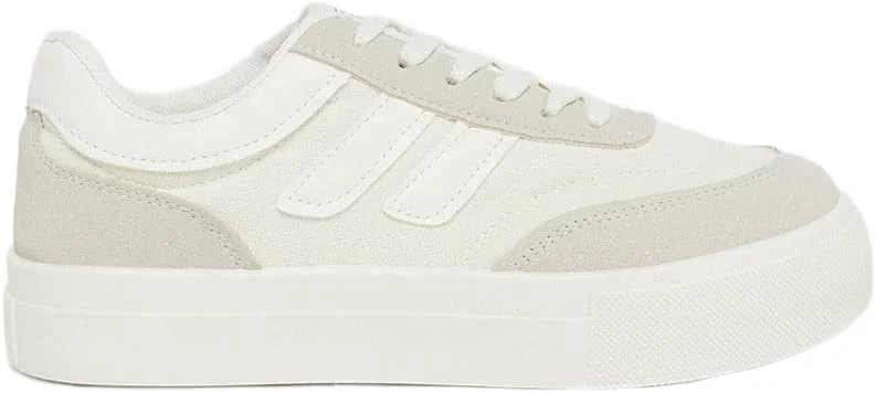 کفش ورزشی زنانه استایلی مدل پنل دار بند دار با جزئیات دوخت