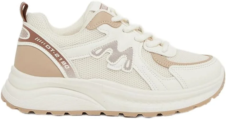 کفش کتانی زنانه استایلی با زیره ضخیم و بند دار