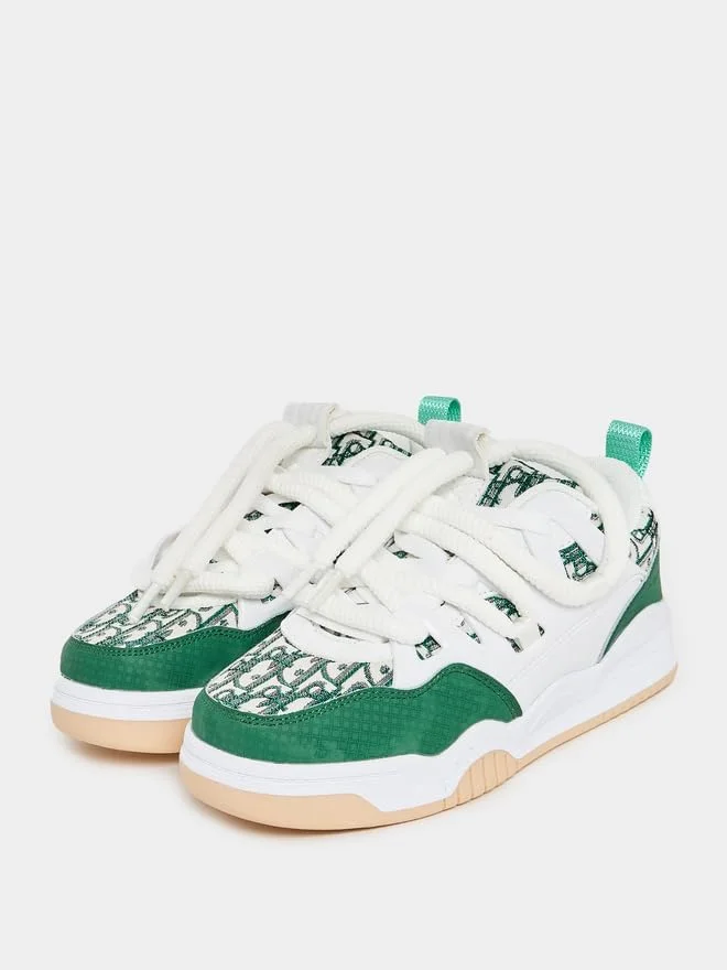 کفش کتانی پلتفرم زنانه استایلی با طرح توری ضخیم