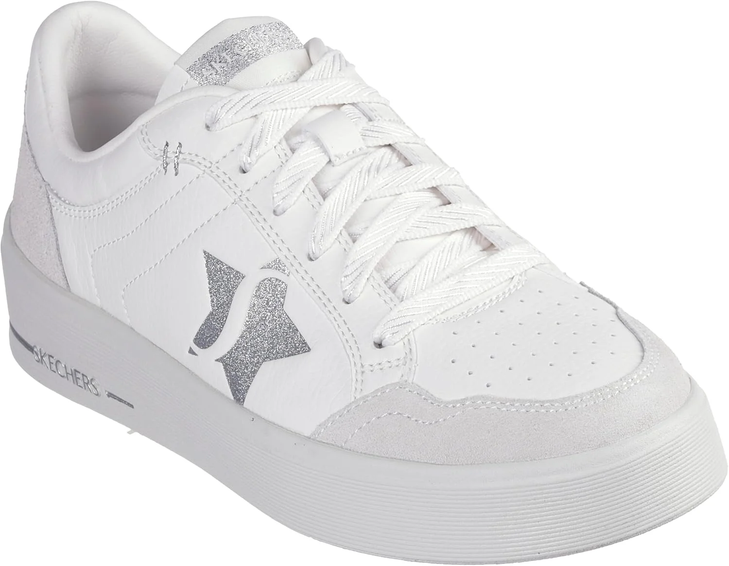 کفش زنانه اسکیچرز مدل هایلند، سفید، سایز 39 کفش زنانه اسکیچرز مدل هایلند، سفید، سایز 39