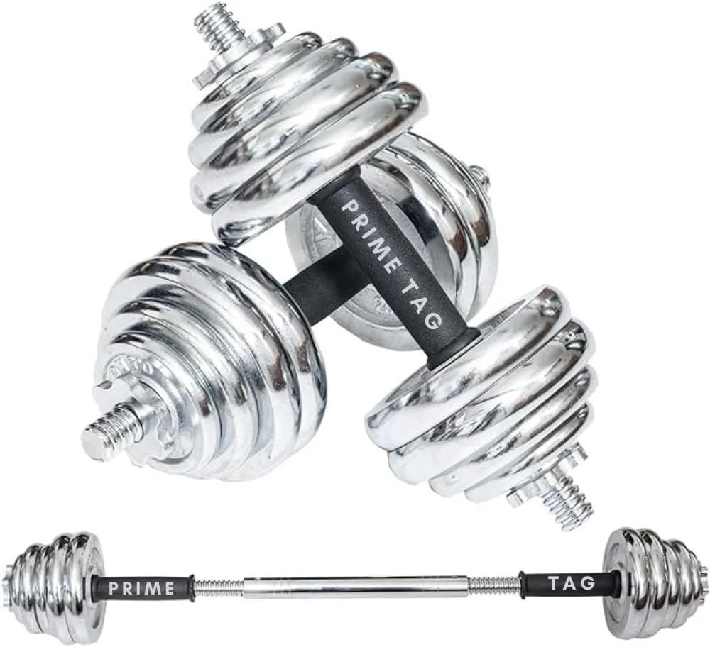 وزنه دمبل بدنسازی قابل تنظیم - ست دمبل چند منظوره باشگاه با میله اتصال هالتر - وزنه های تمرینی قابل تنظیم برای باشگاه خانگی