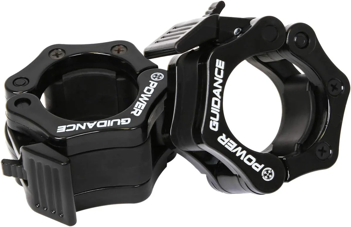 گیره هالتر POWER GUIDANCE با قطر 50 میلی‌متر، گیره قفل‌شونده سریع المپیک برای تمرینات وزنه‌برداری (مشکی 50 میلی‌متر)