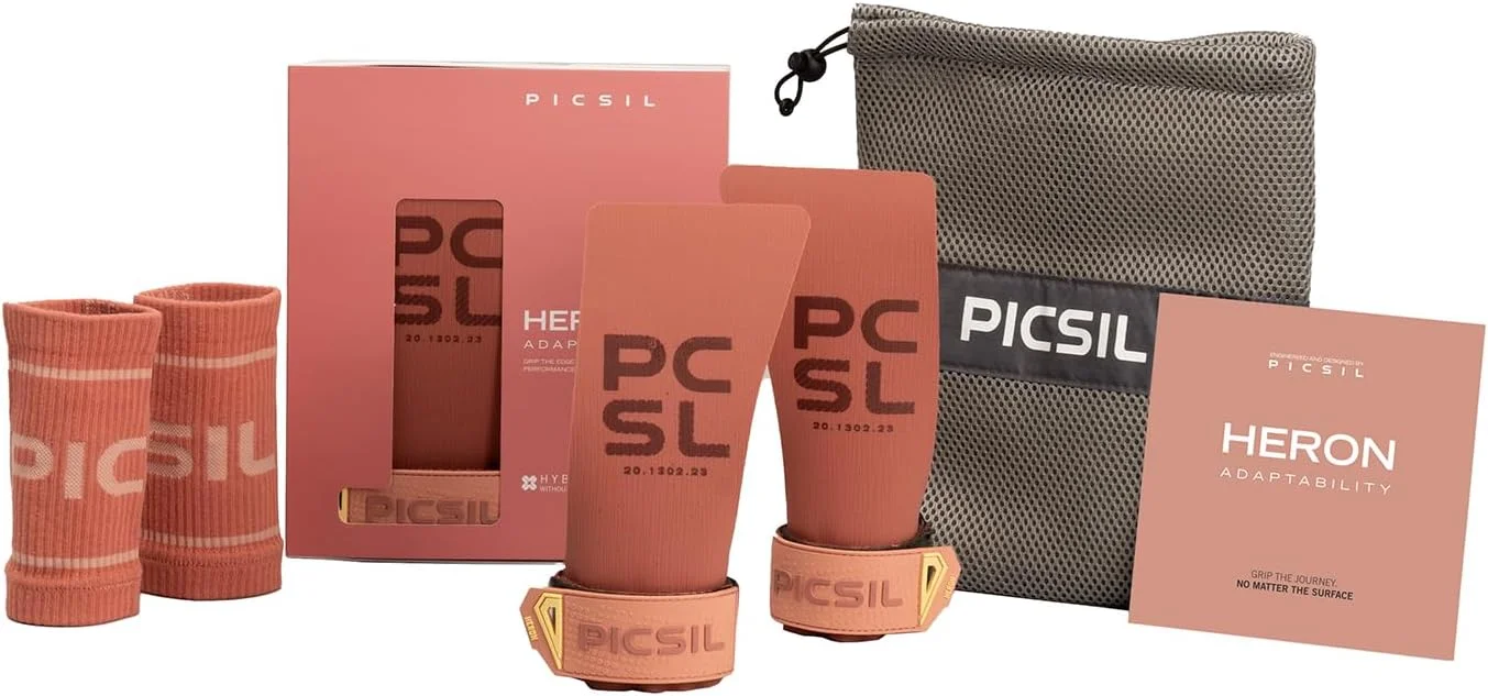 گریپ های هیرون PICSIL با و بدون منیزیم، محافظت کامل از دست، گریپ + مچ بند برای تمرینات کراس، باشگاه، بوکس، وزنه برداری، برای همه ورزشکاران، یونیسکس