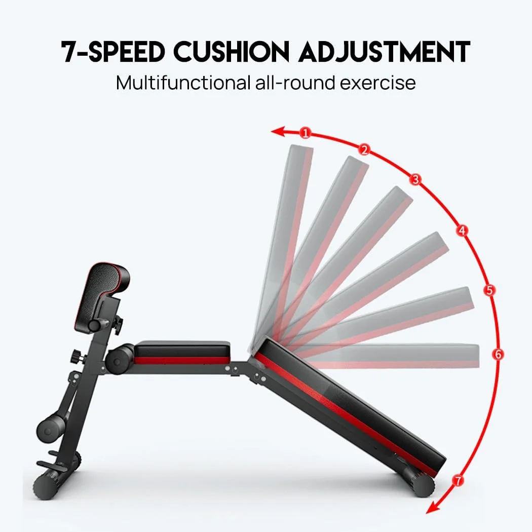 نیمکت وزنه قابل تنظیم، تمرین کامل بدن، چند منظوره، تاشو، نیمکت تمرین قدرتی، نیمکت شیب دار برای باشگاه خانگی