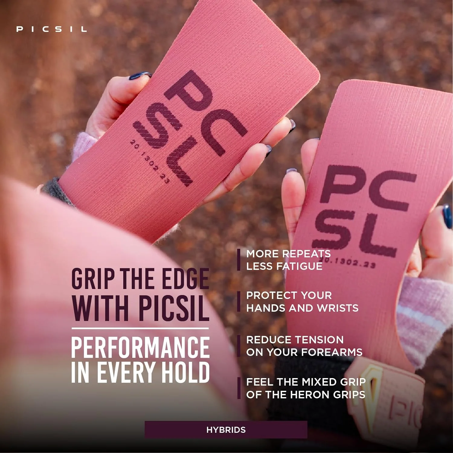 گریپ های هیرون PICSIL با و بدون منیزیم، محافظت کامل از دست، گریپ + مچ بند برای تمرینات کراس، باشگاه، بوکس، وزنه برداری، برای همه ورزشکاران، یونیسکس