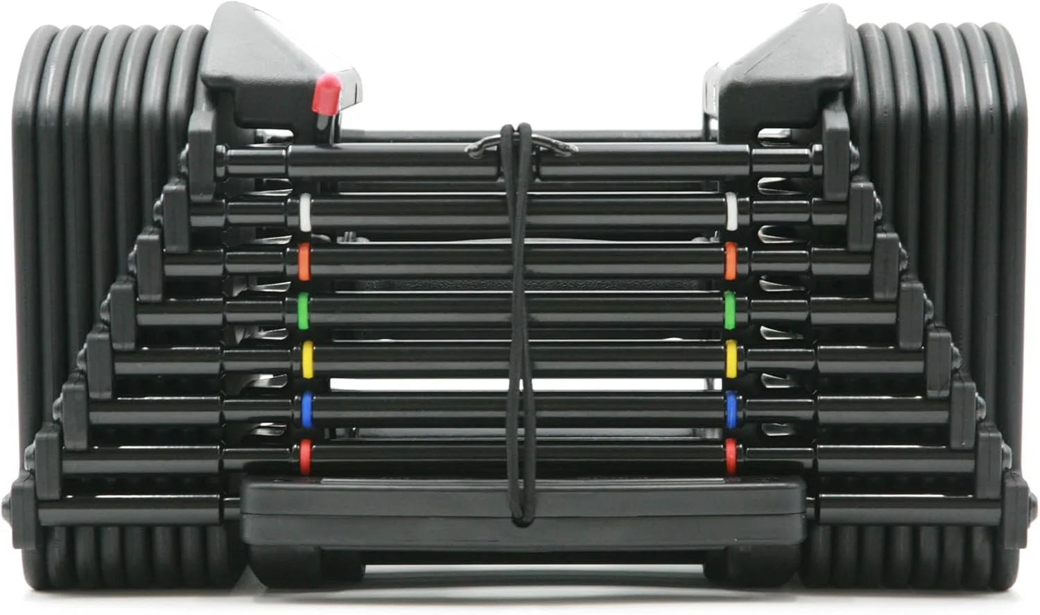 دمبل های قابل تنظیم Power Block Pro Exp، فروش به صورت جفت - مرحله 1-5-50 پوند. ساختار فولادی بادوام - تجهیزات ورزشی نوآورانه - دمبل همه کاره - قابل ارتقا با کیت های توسعه