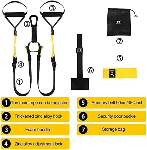 P3 - طناب ورزشی معلق تمرینی حرفه ای، کش های مقاومتی باشگاه خانگی، کمربند آویز، ورزش باشگاهی، تمرینات معلق، طناب کششی، بند های تمرینات قدرتی و تمرینات وزن بدن