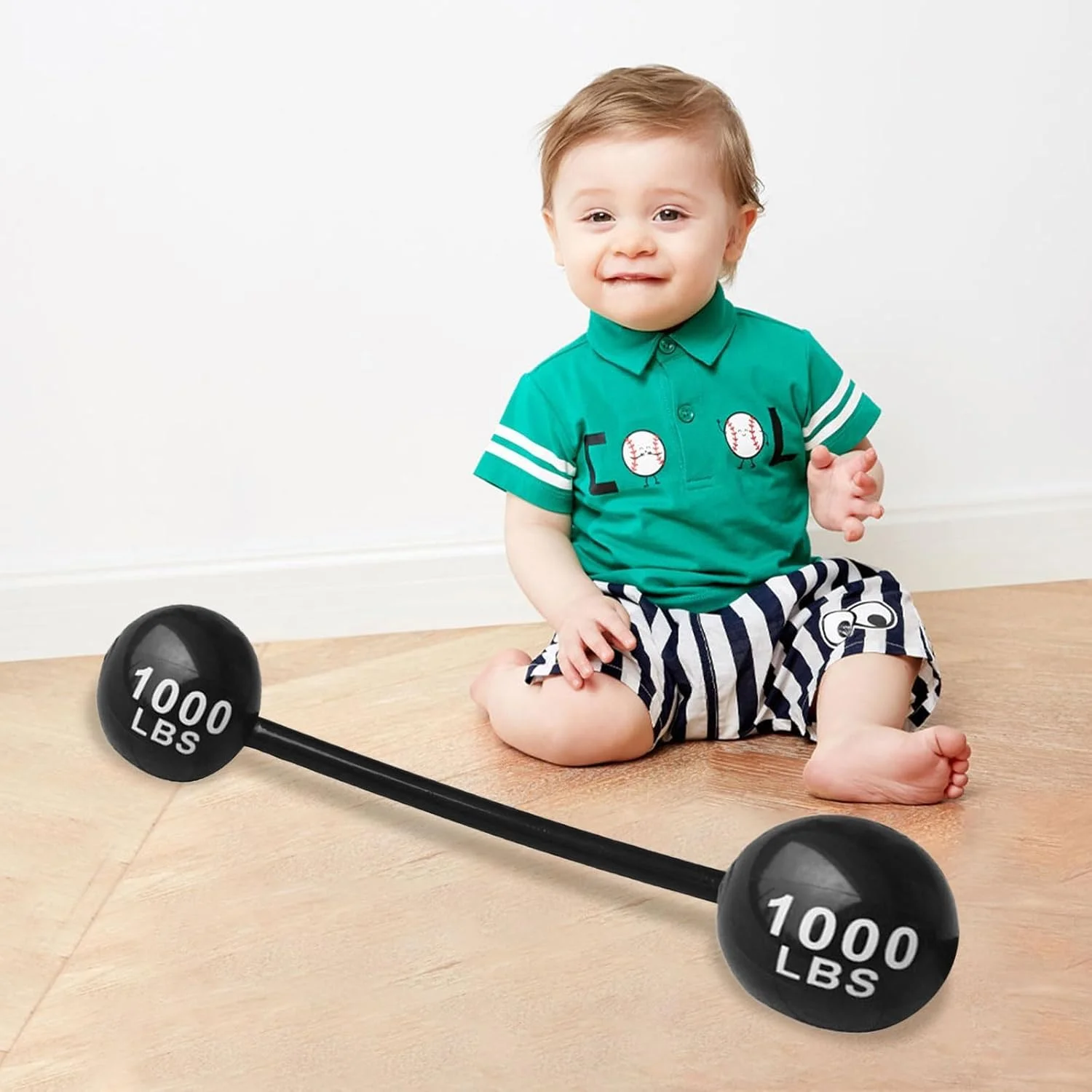 بسته 2 عددی دمبل بادی اسباب بازی کودکان - وزنه های بادی سرگرم کننده برای بازی های مهمانی، مرد قوی سیرک و وسایل ورزشی تعاملی - ایده آل برای لباس های فانتزی کودکان و بازی های تناسب اندام (مشکی)