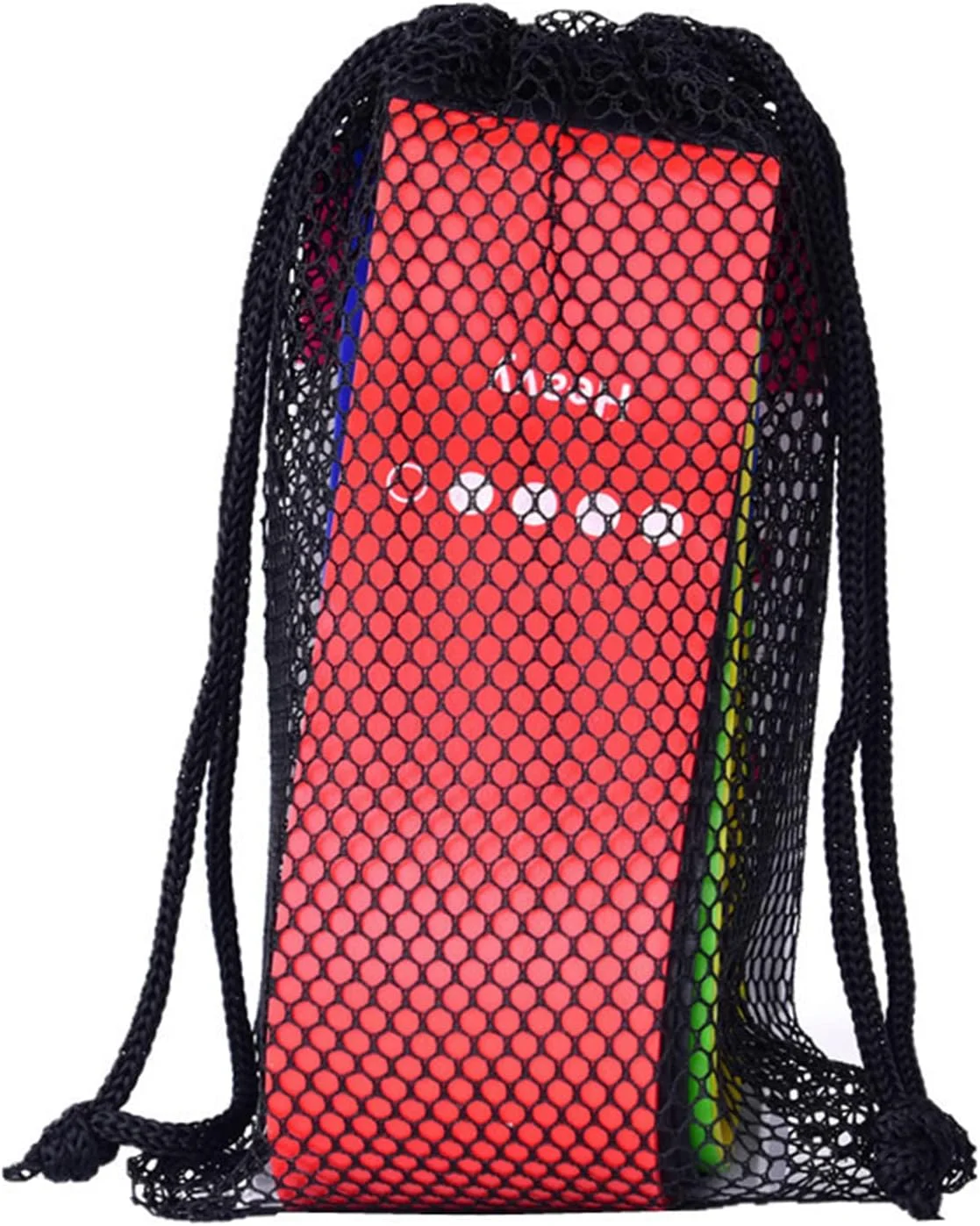 ست 6 عددی کش های مقاومتی ورزشی Ororitoli ECVV مناسب برای یوگا، تمرینات پا و باسن، ورزش در خانه و باشگاه، 5 سطح مقاومت به همراه کیف حمل، مشکی، قرمز، آبی، زرد، سبز