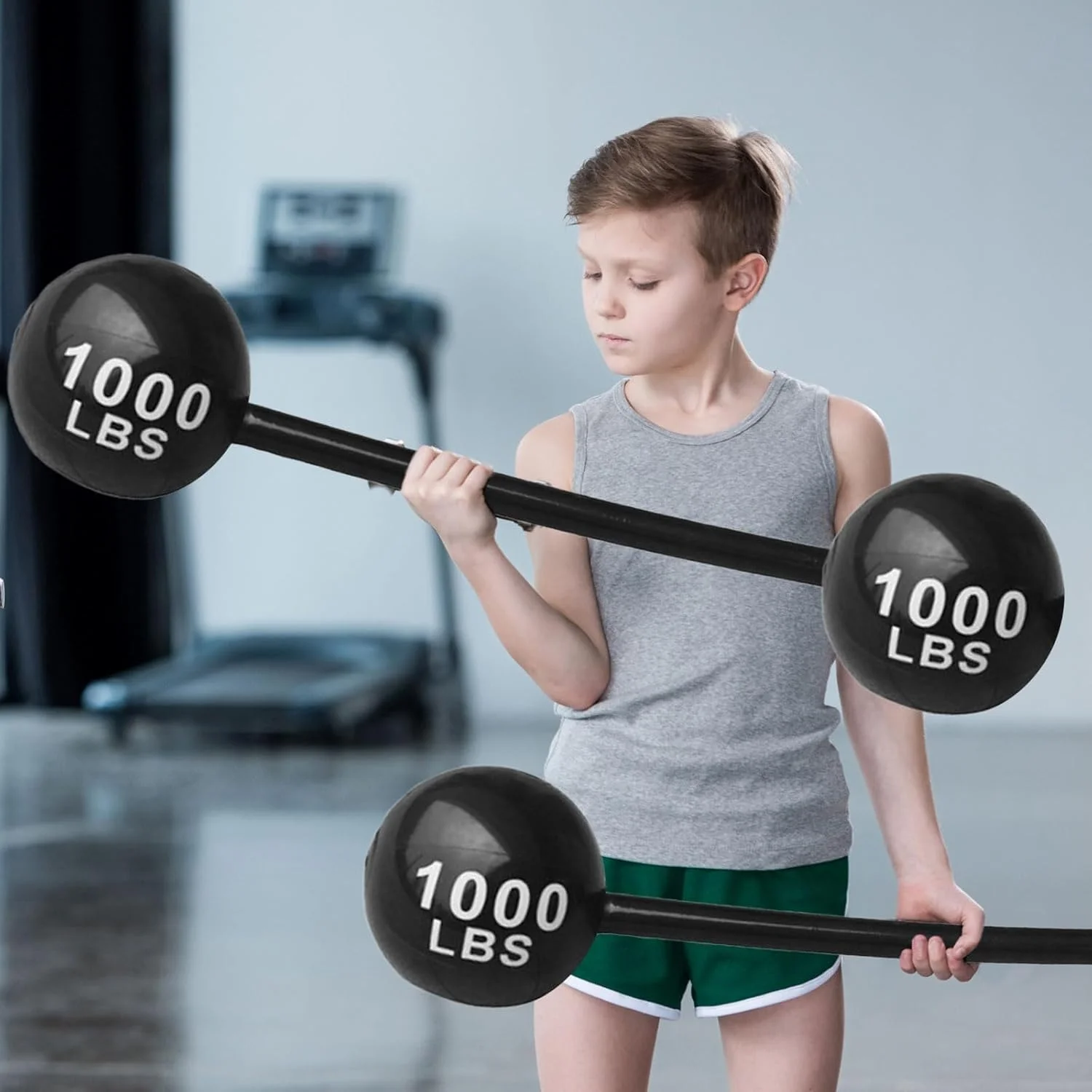 بسته 2 عددی دمبل بادی اسباب بازی کودکان - وزنه های بادی سرگرم کننده برای بازی های مهمانی، مرد قوی سیرک و وسایل ورزشی تعاملی - ایده آل برای لباس های فانتزی کودکان و بازی های تناسب اندام (مشکی)