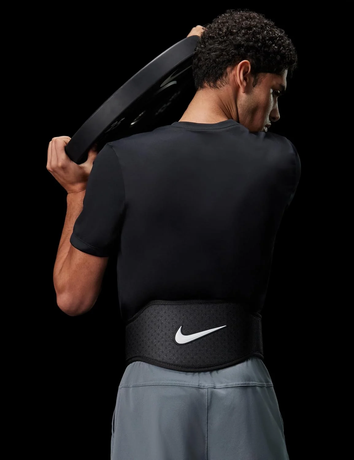 کمربند تمرینات قدرتی نایکی مشکی/سفید