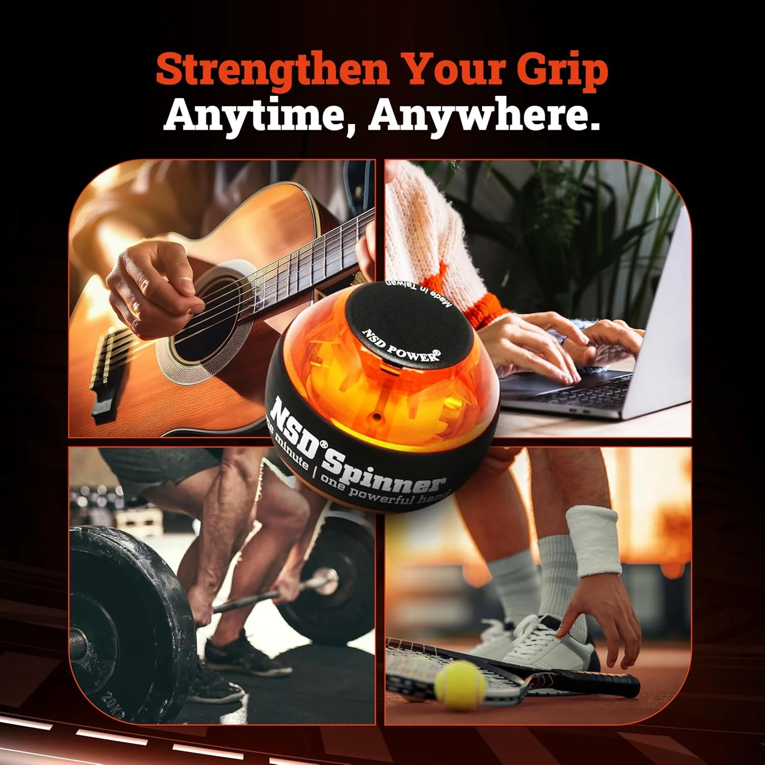 تقویت کننده مچ و ساعد با توپ ژیروسکوپی NSD Power Essential Spinner