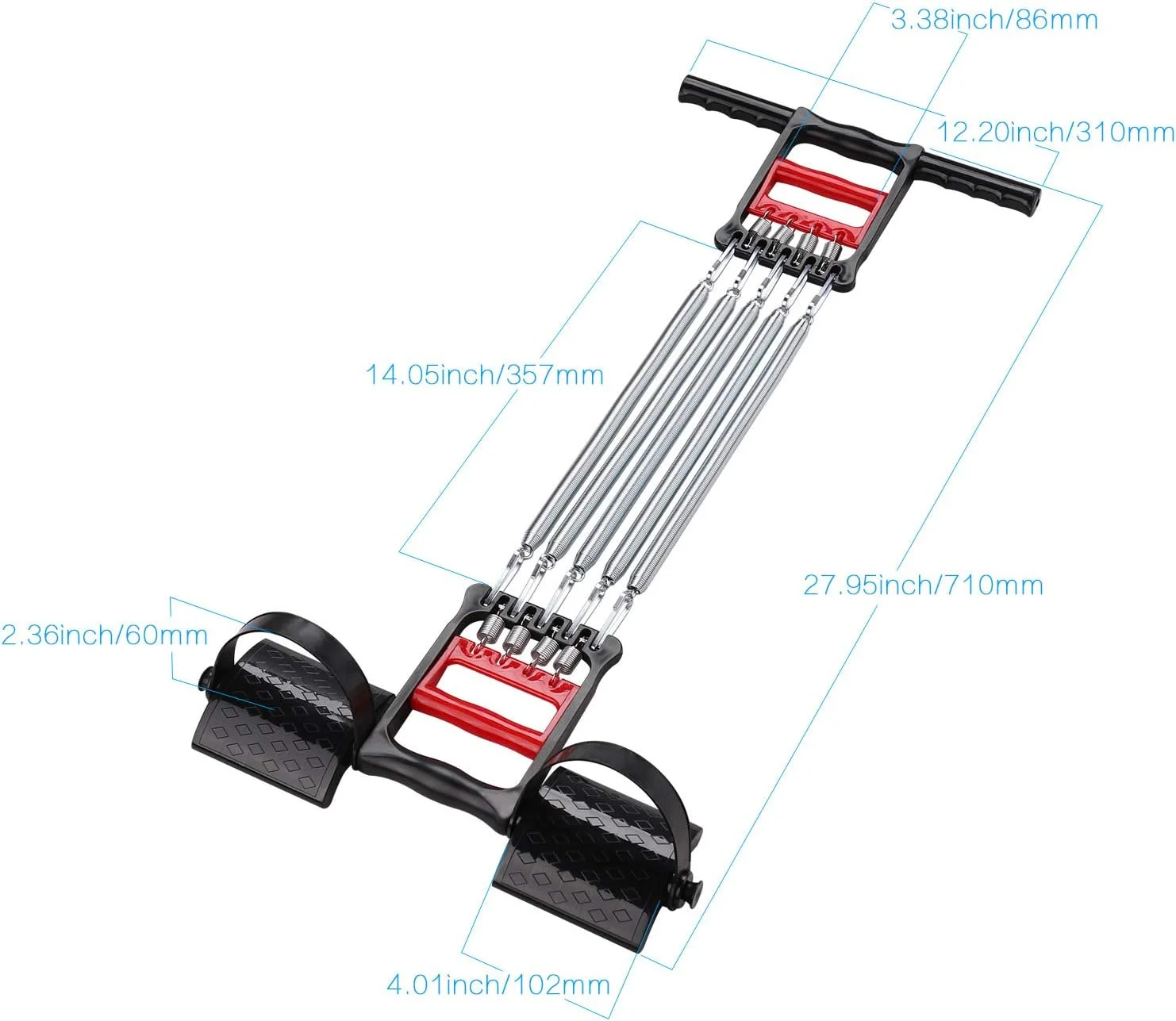 دستگاه تقویت سینه چند منظوره 3 در 1 برای آقایان و بانوان، شامل تقویت کننده مچ دست، تمرین بازو و کش پدالی الاستیک برای تمرینات دراز نشست و تقویت کننده حرفه ای سینه برای مردان