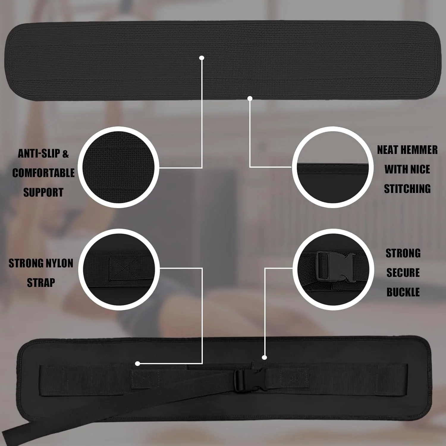 کمربند هیپ تراست راحت NALACAL - ایمنی و راحتی بیشتر برای دمبل، کتل بل و صفحات | طراحی پد پهن و ضد لغزش برای تمرینات موثر باسن