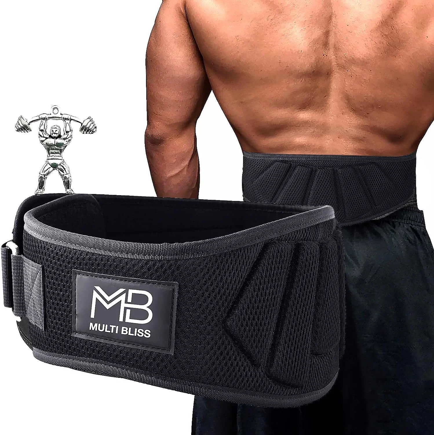 کمربند بدنسازی وزنه برداری با کیفیت عالی، پشتیبانی قوی و لایه دار از کمر، کمربند تمرینی فوق سبک و با استحکام دو برابر، سگک قفل خودکار، پاورلیفتینگ، ددلیفت، اسکات، تمرین 6.7 اینچی (هدیه رایگان)