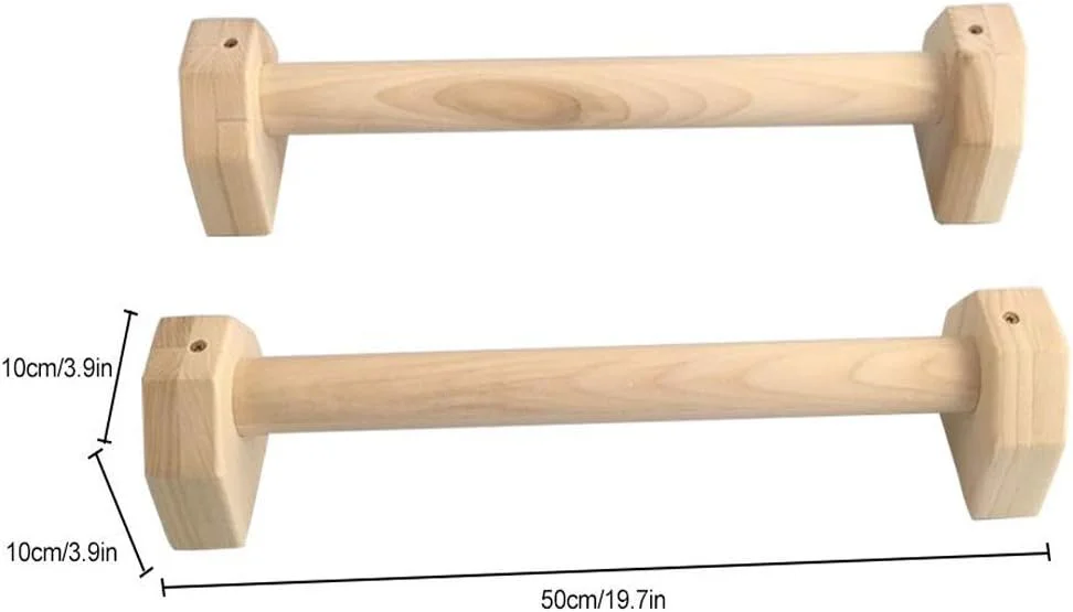 دو عدد میله شنا سوئدی چوبی، پایه شنا سوئدی، میله های موازی پارالل با تخته براکت ارگونومیک برای تمرینات تناسب اندام خانگی، ابزار یوگا ضد لغزش.