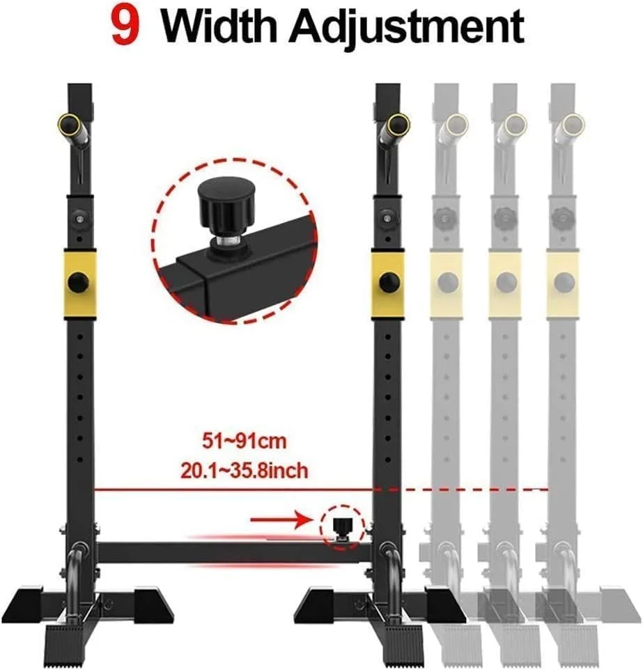 رک اسکات SKADE با میله بارفیکس، رک چند منظوره هالتر با قابلیت تنظیم ارتفاع، پایه دیپ، مناسب باشگاه خانگی، پرس سینه، تمرینات قدرتی قابل حمل با دمبل