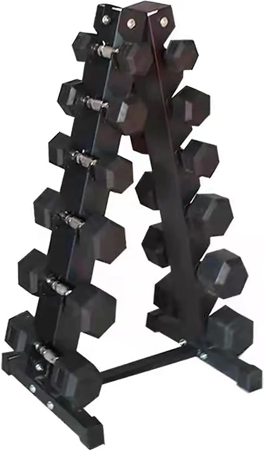 ست دمبل شش ضلعی فیتنس میراکل همراه با استند دمبل، جفت های ۶ تایی (2.5 کیلوگرم تا 15 کیلوگرم) دمبل برای تمرینات قدرتی، مناسب برای بانوان و آقایان