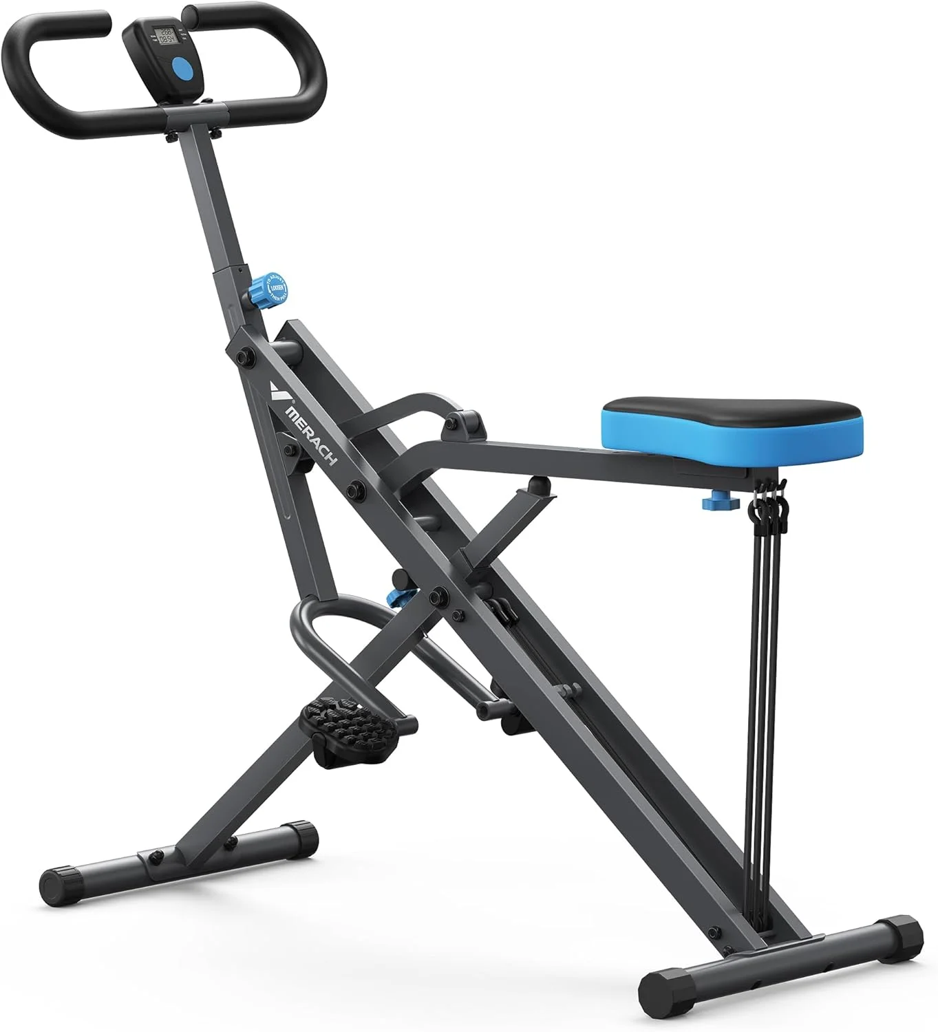 دستگاه اسکات و روئینگ 2 در 1 MERACH، تجهیزات کاردیو، دستگاه قابل تنظیم برای تمرینات شکم، مناسب برای باشگاه خانگی، چند منظوره، تجهیزات تمرین عضلات باسن و پا