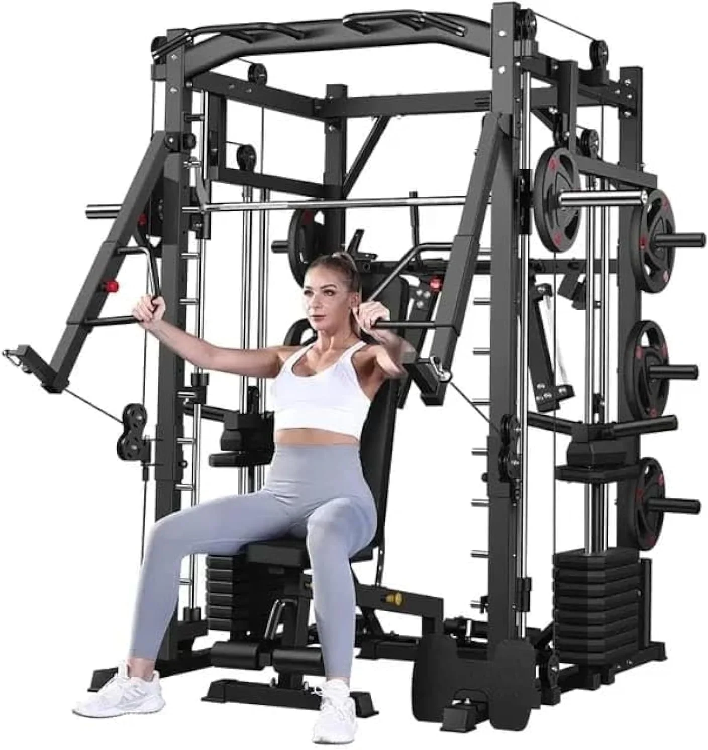 دستگاه تمرینات کاربردی همه کاره MIRACLE FITNESS با کراس اور سیم کش و استک وزنه 2*48 کیلوگرمی